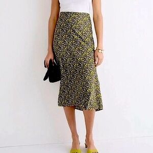 J. Crew Gwyneth Spring Midi Slip Skirt, NEW